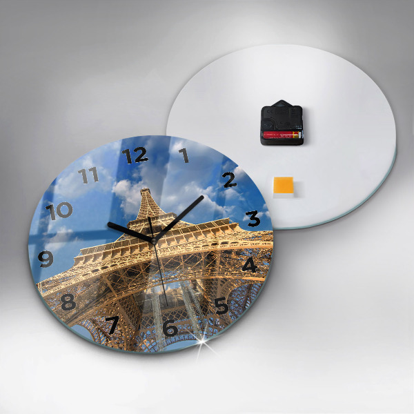 Reloj de pared redondo Francia Torre Eiffel