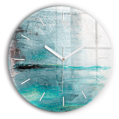 Reloj de cristal redondo Óleo textura abstracta