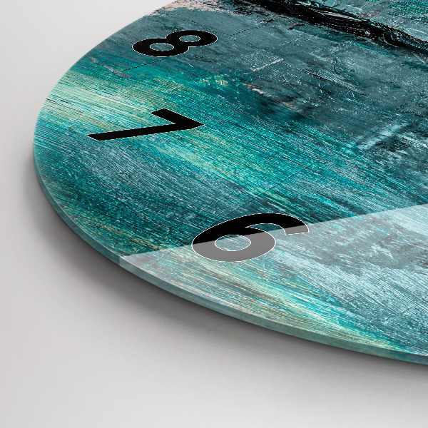 Reloj de cristal redondo Óleo textura abstracta