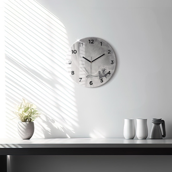 Reloj de cristal redondo Elefante