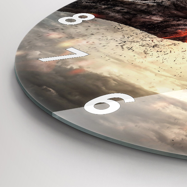 Reloj de cristal redondo Puños Poder