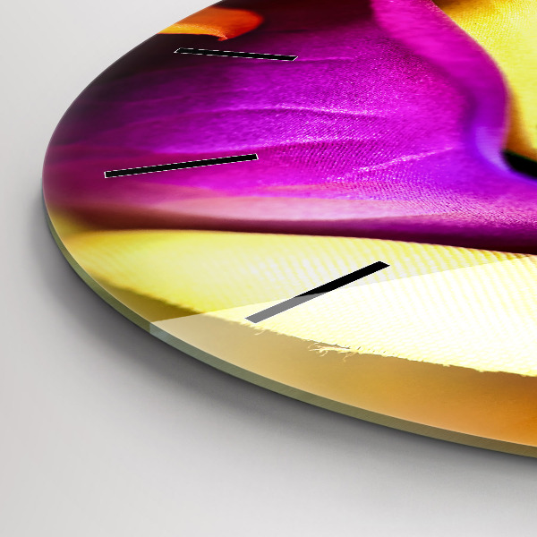 Reloj de pared redondo Rosa arco iris