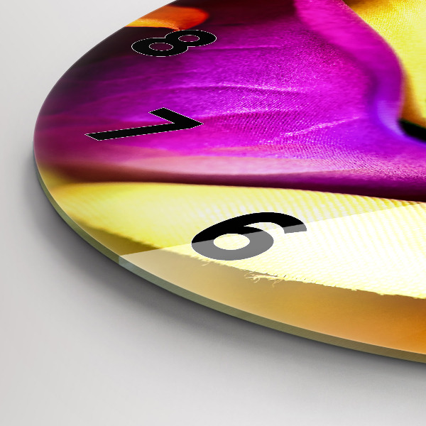 Reloj de pared redondo Rosa arco iris