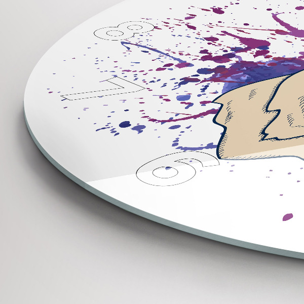 Reloj redondo pared Ilustración vectorial de un ciervo