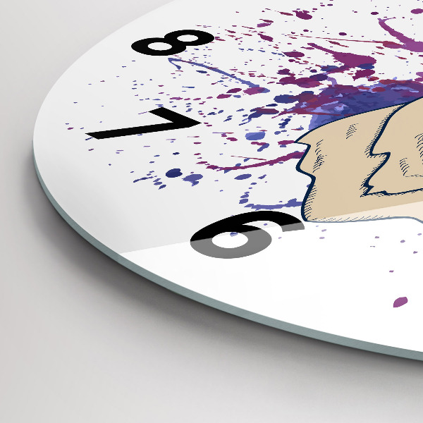 Reloj redondo pared Ilustración vectorial de un ciervo