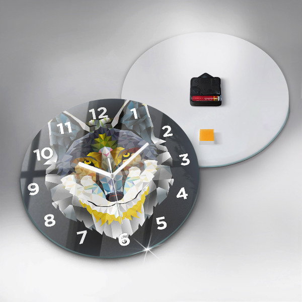 Reloj de pared redondo Cabeza de lobo