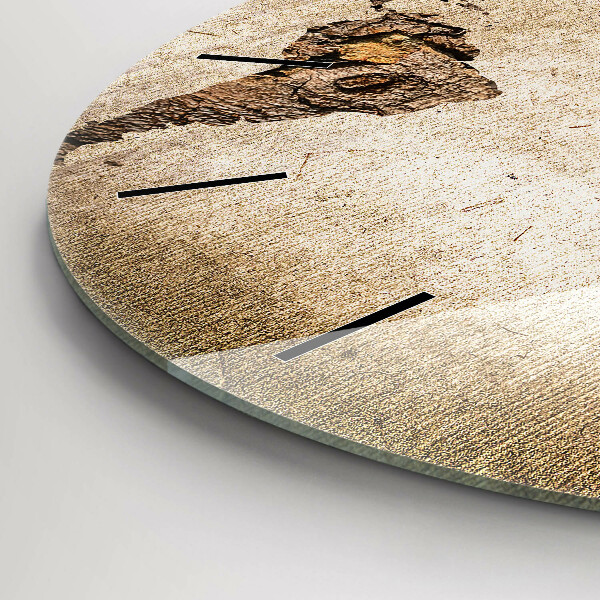 Reloj redondo pared Mapamundi vintage