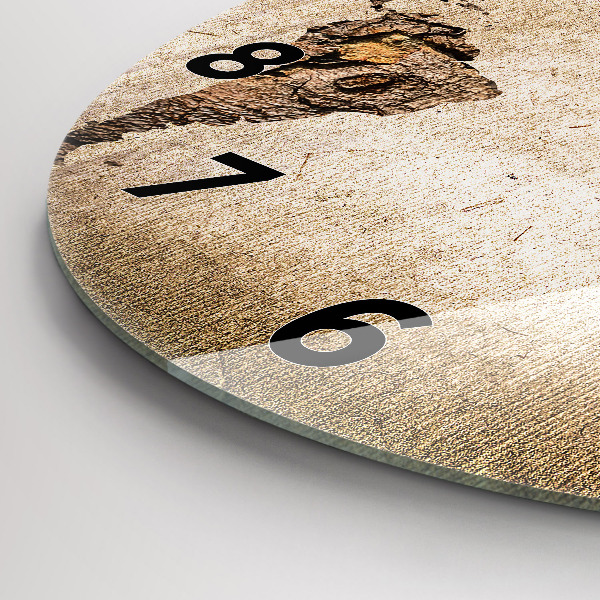 Reloj redondo pared Mapamundi vintage