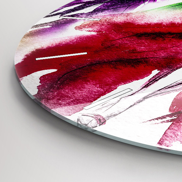 Reloj redondo pared Mujeres con vestidos de colores