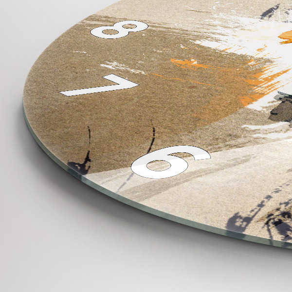 Reloj de cristal redondo Retrato de mujer abstracto