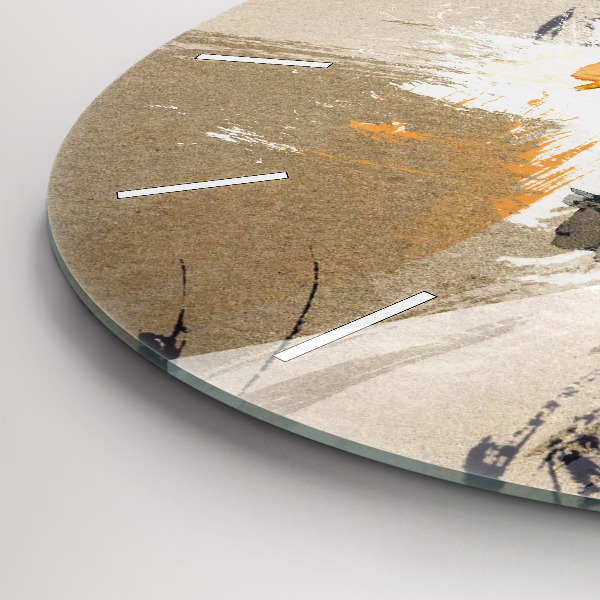 Reloj de cristal redondo Retrato de mujer abstracto