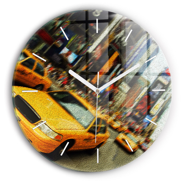 Reloj de pared redondo Taxis de Nueva York