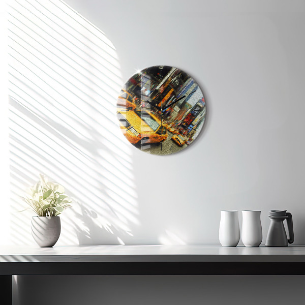 Reloj de pared redondo Taxis de Nueva York