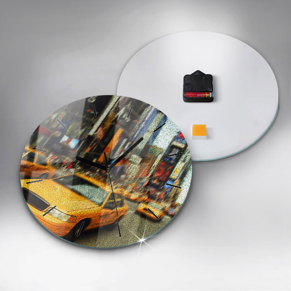 Reloj de pared redondo Taxis de Nueva York