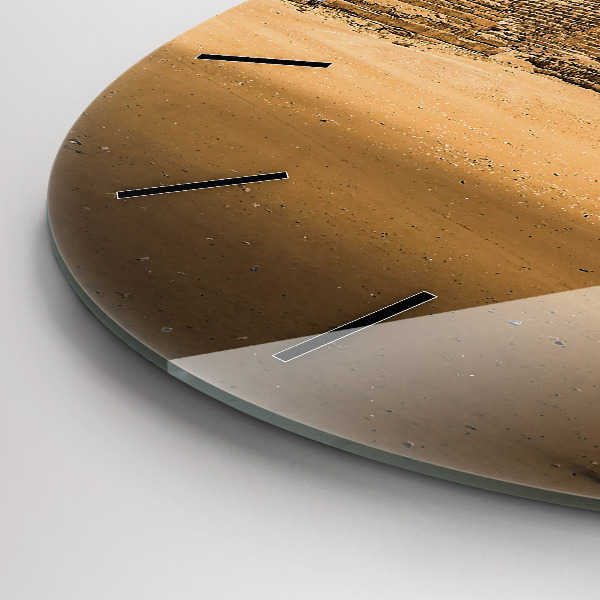 Reloj de pared redondo Pirámides y puesta de sol