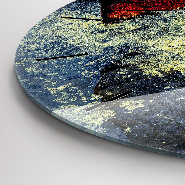 Reloj de cristal redondo Mariposa estilo vintage