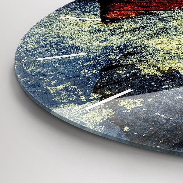 Reloj de cristal redondo Mariposa estilo vintage