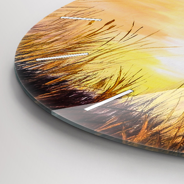 Reloj redondo pared Grullas al atardecer