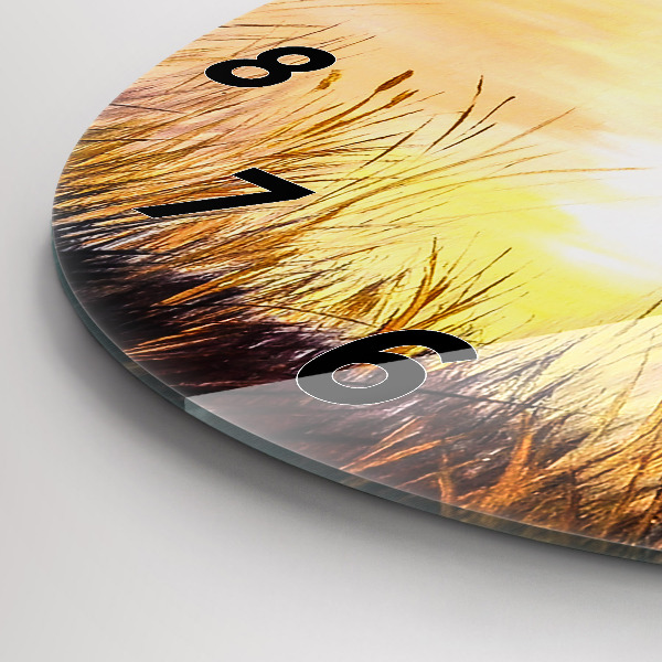 Reloj redondo pared Grullas al atardecer