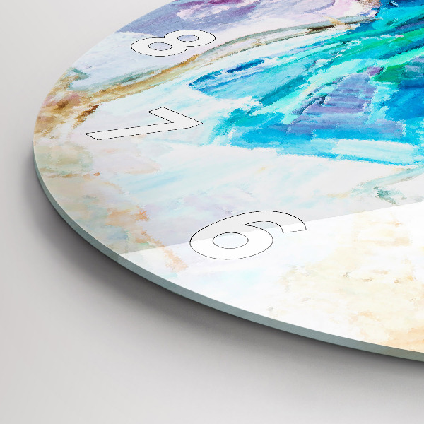 Reloj de pared redondo Preparación de una bailarina