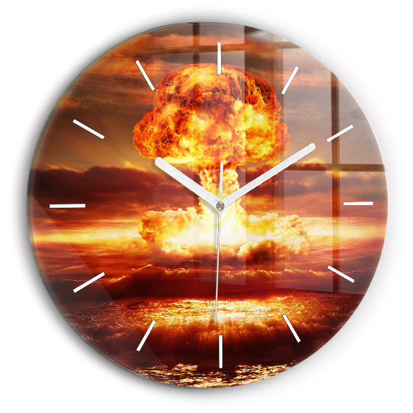 Reloj redondo pared Explosión de una bomba atómica