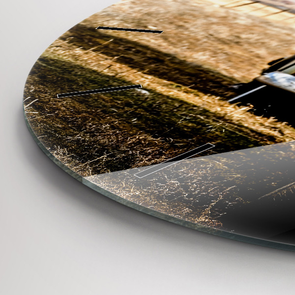 Reloj de cristal redondo Coches antiguos