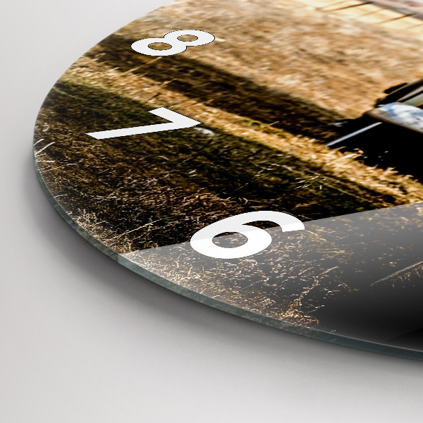 Reloj de cristal redondo Coches antiguos