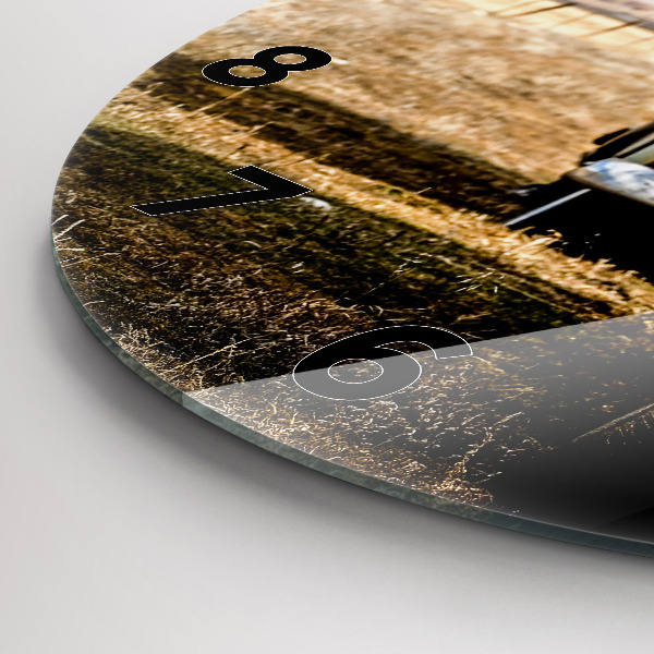 Reloj de cristal redondo Coches antiguos