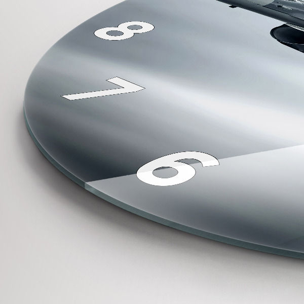 Reloj redondo pared Avión militar en vuelo