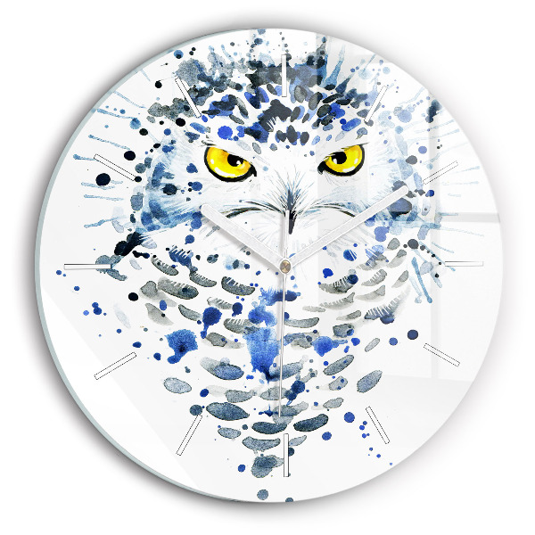 Reloj de cristal redondo Mirada de búho