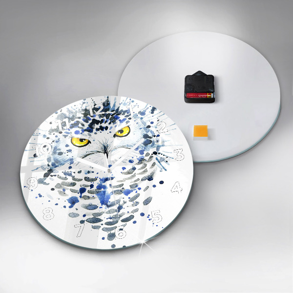 Reloj de cristal redondo Mirada de búho