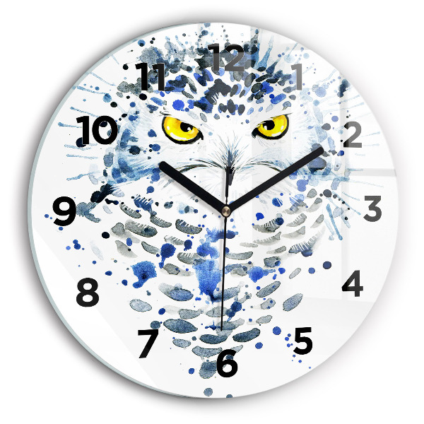 Reloj de cristal redondo Mirada de búho