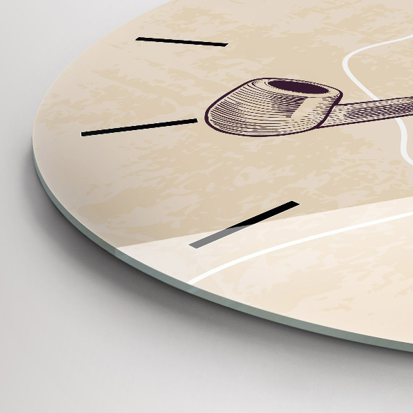 Reloj redondo pared Hombre con pipa