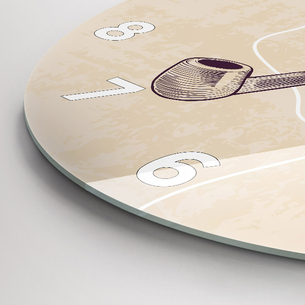 Reloj redondo pared Hombre con pipa