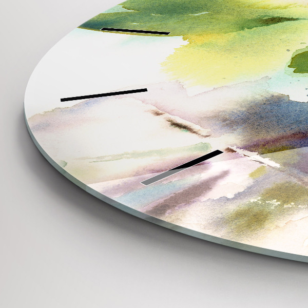 Reloj redondo pared Rosas en un jarrón Acuarela