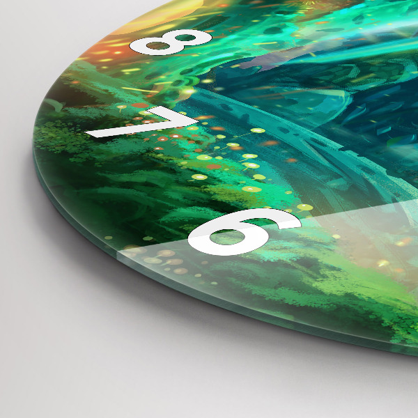 Reloj de pared redondo Niños en un bosque de cuento