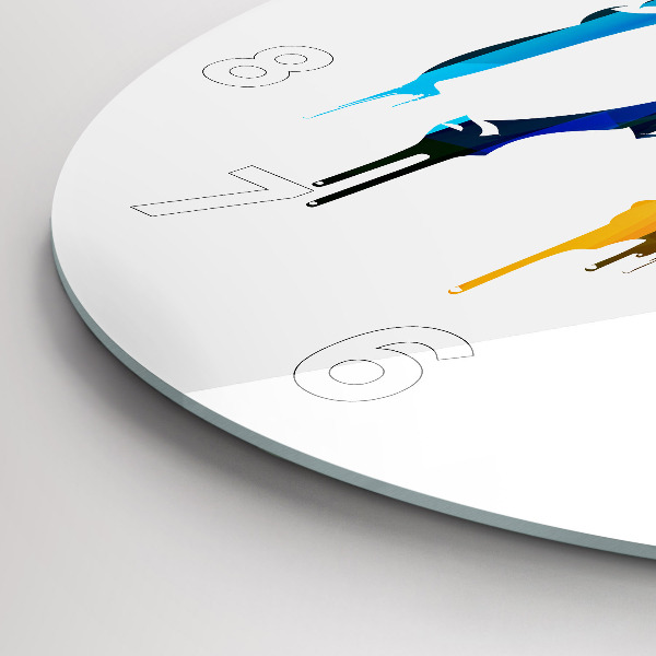 Reloj redondo pared Elefante pintado de colores