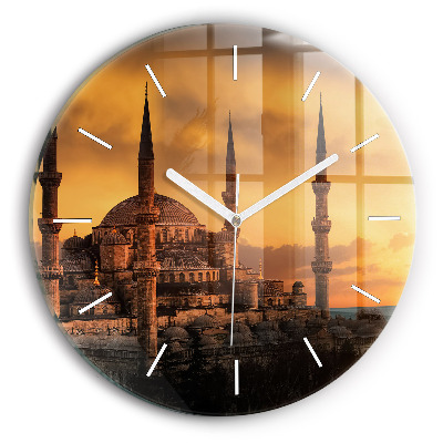 Reloj de cristal redondo Mezquita de Estambul