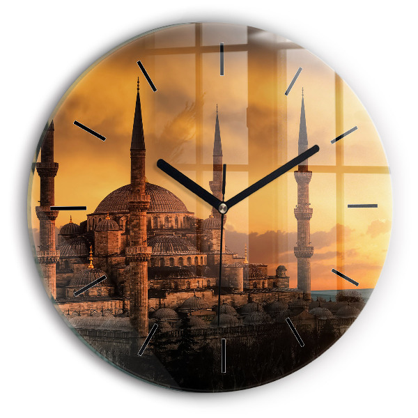 Reloj de cristal redondo Mezquita de Estambul