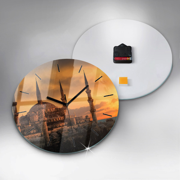 Reloj de cristal redondo Mezquita de Estambul