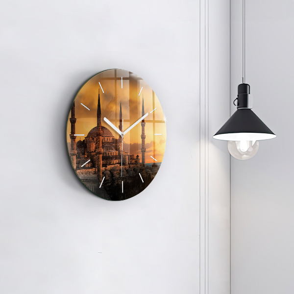 Reloj de cristal redondo Mezquita de Estambul