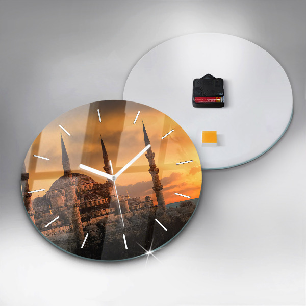 Reloj de cristal redondo Mezquita de Estambul