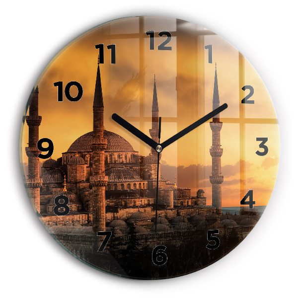 Reloj de cristal redondo Mezquita de Estambul