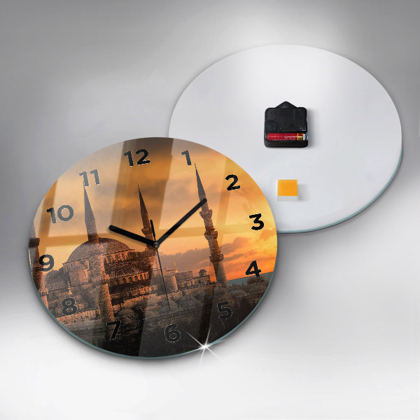 Reloj de cristal redondo Mezquita de Estambul