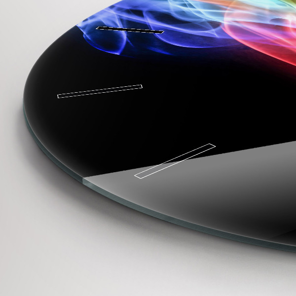 Reloj de pared redondo Líneas abstractas de colores