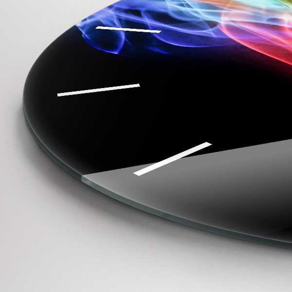 Reloj de pared redondo Líneas abstractas de colores