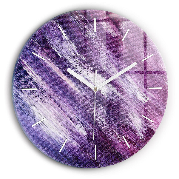 Reloj redondo pared Textura de pintura acrílica