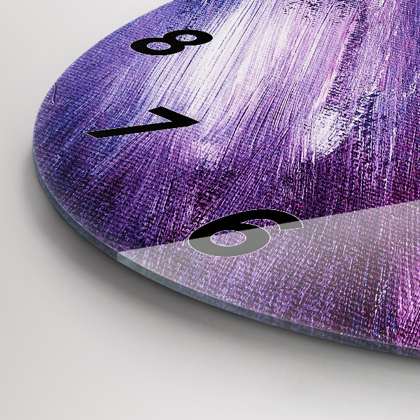 Reloj redondo pared Textura de pintura acrílica