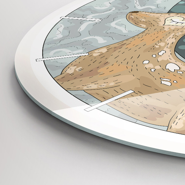 Reloj de pared redondo Animales nocturnos Luna