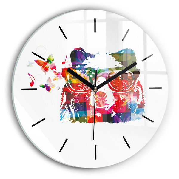 Reloj redondo pared Cabeza de oso